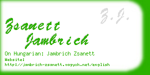 zsanett jambrich business card